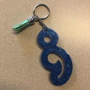 Handmade Semi Colon Mental Health Awareness Keychain
